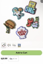 Crocs Jibbitz SpongeBob SquarePants Shoe Charms 5 Pack Multicolor