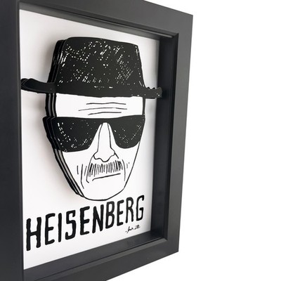 Breaking Bad Walter White Heisenberg Police Sketch 3D Art Print