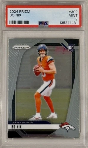 2024 PANINI PRIZM #309 BO NIX ROOKIE RC PSA 9