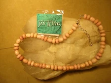 Jay King DRT Light Pink Rhodochrosite Beaded Sterling Silver 18"-21" Necklace