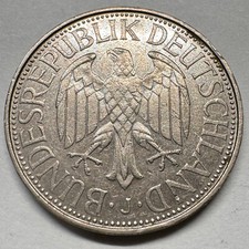 1975 Germany 1 Mark - J - Beautiful Coin - #A-063-B