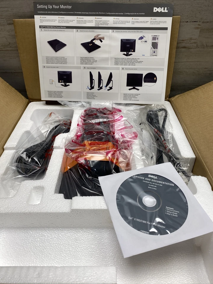 NEW GENUINE DELL E170S Model# 0U072N 17" LCD Monitor & Stand - Image 2 of 4