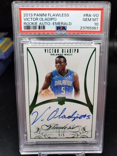 2013-14 Panini Flawless Victor Oladipo Emerald RC Auto /5 Magic RA-VO PSA 10