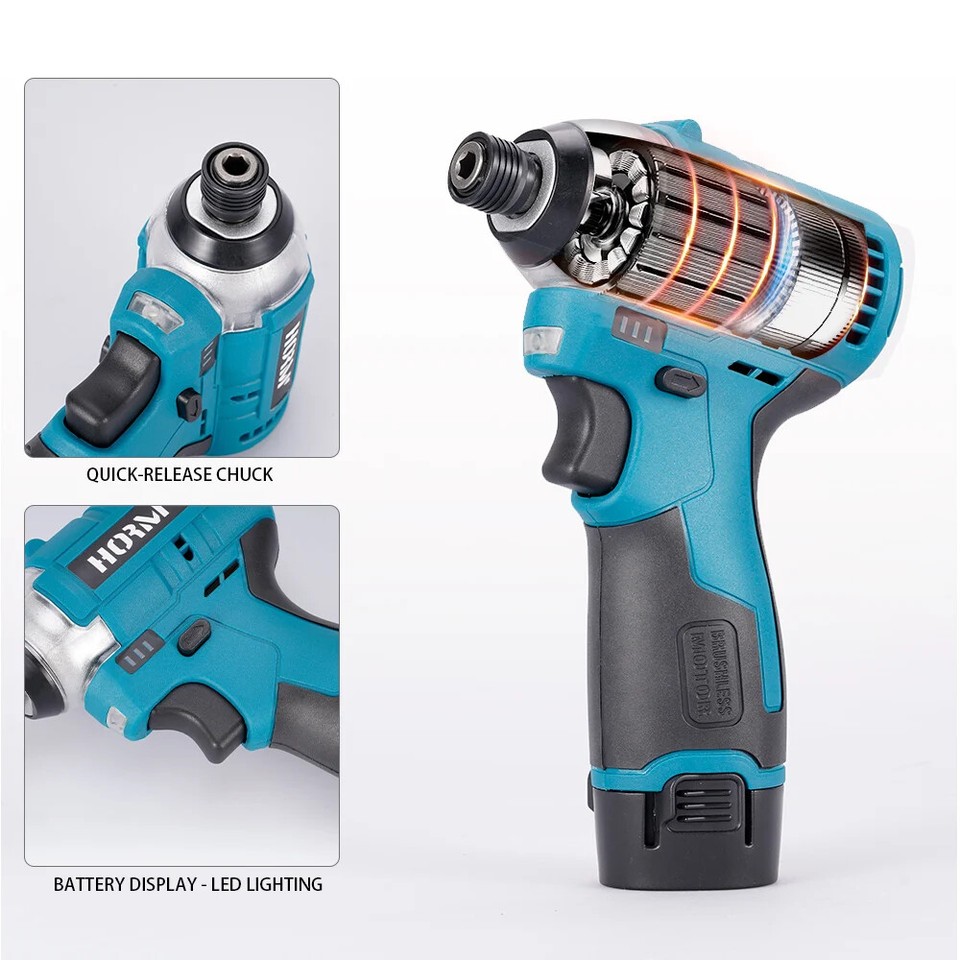 Cordless Electric Screwdriver 120N.m Wireless Electric Impact Drill