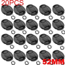52mm 20PC Center Pinch Snap Front Lens Cap Cover for Canon String W M3N6 S T3U3