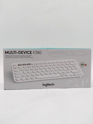 Logitech Multi Device K380 Keyboard Computer Tastatur QWERTZ Weiß #KT7079X