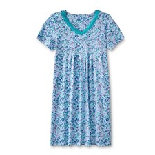 Ladies Nightgown Blue Floral Size Small NEW