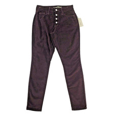 Universal Thread High Rise Skinny Corduroy Pants Women SZ 2 Burgundy Sculpts NWT