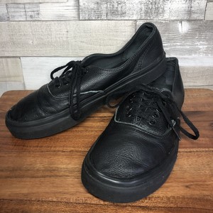 black leather vans size 6