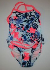 New Gymboree Girls 4 year Swimsuit Rash Guard Top Bikini Bottom Tropical Floral