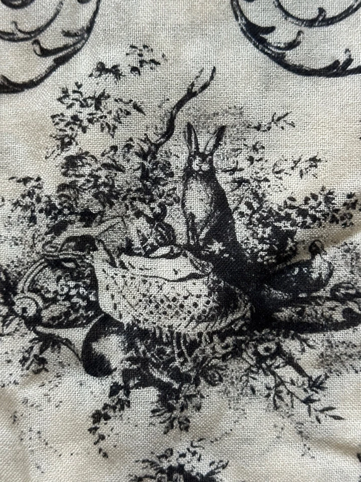 Bufanda de lana J Crew negra crema toile conejito chal caprichoso 76" x 28” rara grande Foto 3 de 4