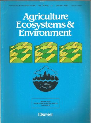 Landwirtschaft, Ökosysteme & Umwelt: Eine internationale Zeitschrift für Wissenschaft 