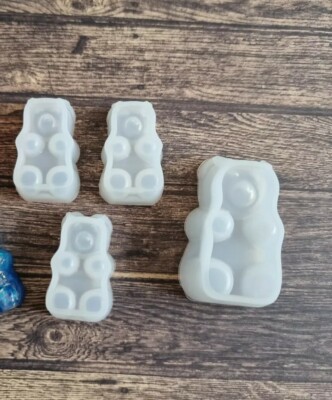 4 Stck. Gummibärchen Form für Harz Schokolade Handwerk Schlüsselanhänger Magnet Herstellung S und M