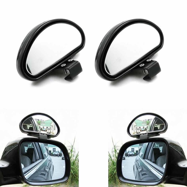 2X Clip On Blind Spot Convex Wide Rear View Angle Auxiliary Car Parking Mirrors eBay