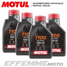 MOTUL 7100 10W50 MA2 100% SINTETICO 4 Litri olio motore 4T Moto Quad Atv Scooter
