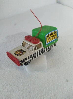VOITURE MAJORETTE DODGE AFRICAN SAFARI ZEBRE ECH 1:80 MADE IN FRANCE + REMORQUE - Photo 1/3