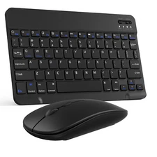 Wireless Bluetooth Keyboard and Mouse Set Rechargeable for iPad Laptop Mac PC US