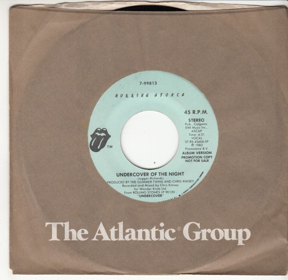 THE ROLLING STONES - UNDERCOVER OF THE NIGHT - PROMO 45 - GREAT
