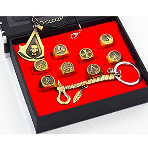 10pcSet Assassins Creed Origins Necklace Ring Necklace Collection Jewellery Gift - Picture 11 of 19