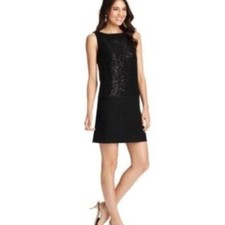 Loft Wool Blend Sequin Accent Shift Dress