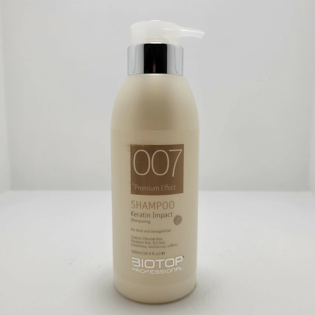 Biotop Professional 007 Keratin Impact Shampoo 16.9 oz New Free Shipping