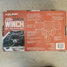 KOLPIN 25-9250 UNIVERSAL WINCH ATV UTV  2500 LB WITH  STEEL CABLE - NEW