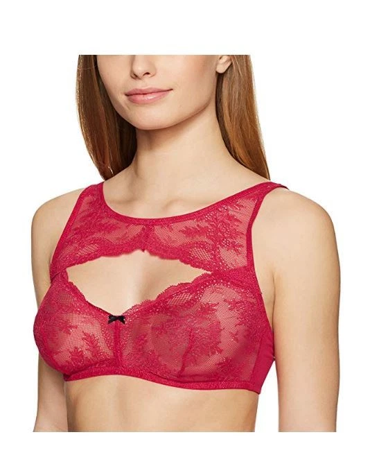 NUEVO NUEVO CON ETIQUETAS Betsey Johnson Bralette Lacey Glam Para Mujer Talla Pequeña Rojo Persa J2015 Foto 3 de 4
