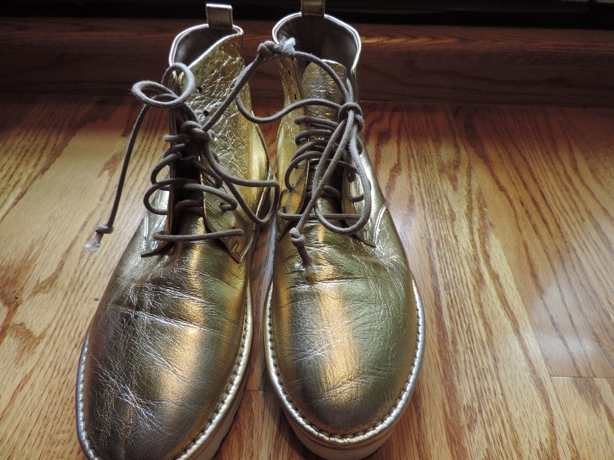 MARSELL シューズ　made in italy サイズ36 Marsell Gold Sneakers Women's Size 36 Italian Leather Made Shoes