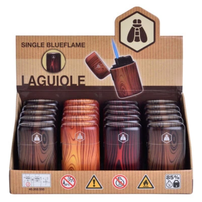 20 x Laguiole Sturmfeuerzeuge Feuerzeug Blaue Jet Flame Flamme Gas Feuerzeuge