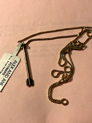 Authentic Alex and Ani  ''ARROW'' 18''-21'' Adjustable Necklace ~ 14kt GP ~ NWT!