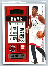 Pascal Siakam 2020 Panini Contenders Game Ticket Green  #86 Toronto Raptors