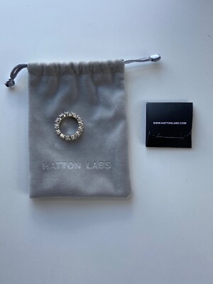 HATTON LABS Silver Heart Eternity Ring 925 sterling silver, cubic zirconia