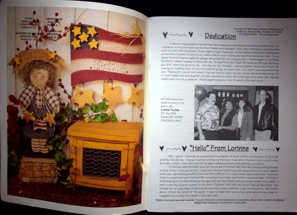 WATERMELON WEDGES & RUSTIC EDGES 2 COUNTRY DECORATIVE PAINTING PATTERNS VINTAGE - Image 2 of 4