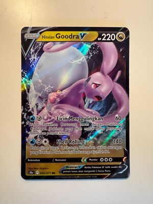 Pokemon Karte   Hisuian Goodra V   Verlorener Ursprung 056/071   UR   INDONESISCH   MINT