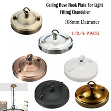 Ceiling Rose Hook Plate For Light Fitting Chandelier 108mm Dia Choose Finish UK