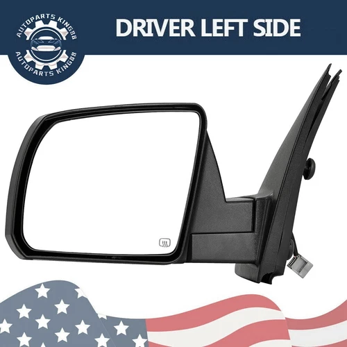 Left Driver Side Mirror for 2007-2013 Toyota Tundra Power Heated w/ Puddle Light