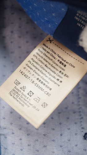 Pantaloni chino uomo SCOTCH & SODA taglia W29 L29 a righe coniche elasticizza... - Foto 7 di 7