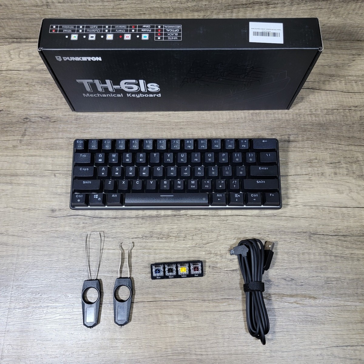 Punkston Th61s Mechanical Keyboarb Multicolor Lights Wired Mini
