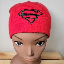 Superman Kids Red Knit Beanie