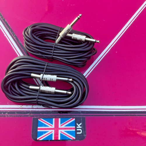Speaker leads jack to jack  10x meters (pair) two speaker cables 6.35  1/4 inch - Afbeelding 1 van 4