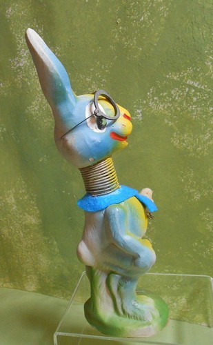 Germany Easter Bunny Rabbit Nodder and Candy Container- 9, Papier-mache, Germany - Picture 6 of 11