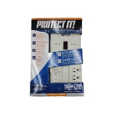 Tripp Lite TLP808 Surge Suppressor 8 Outlets 8 ft Cord 1440 Joules Light Gray