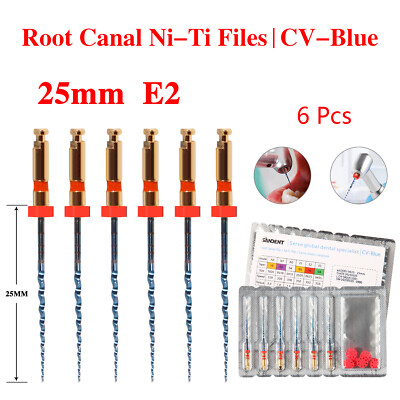 6 Stück/Pack Endo Rotary Files Gold Taper NITI Wurzelkanal 19/25mm Dental