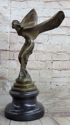 Rolls Royce Hood Ornament Cast Bronze Flying Lady 