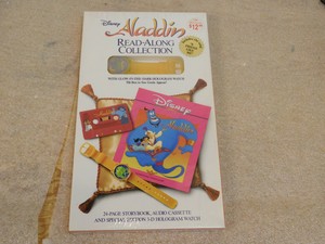 Disney Read Along Collection Aladdin Book Tape Glow In The Dark Watch Nos Ebay