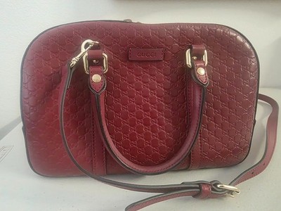 Authentic Pre-owned Gucci Small Microguccissima Bag - Red