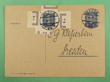 DR WHO 1920 POLAND JASLO UPRATED POSTAL CARD CUT SQUARE? TO GERMANY R26275