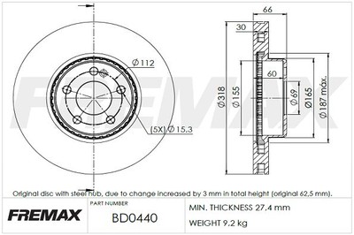 Bremsscheiben FREMAX BD-0440