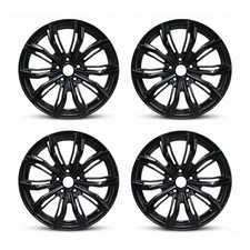 Set Of 5 16 Inch Black Alloy Wheels For 2015-2020 Audi Winter 5x112 16x7 Tvyh