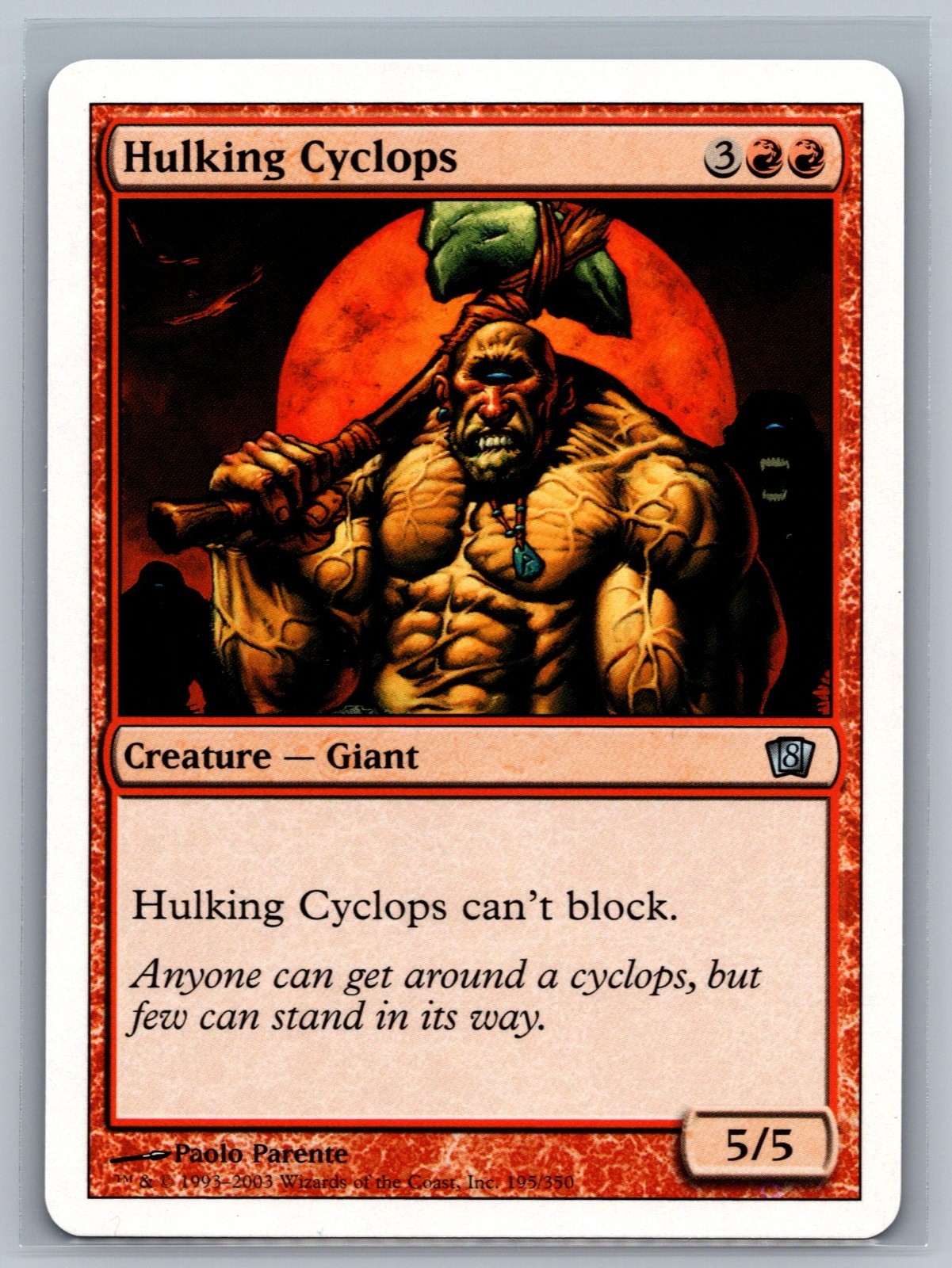 Magic The Gathering 8th Edition Hulking Cyclops #195/350 MTG TCG CCG Eighth